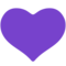 Purple Heart emoji on Google